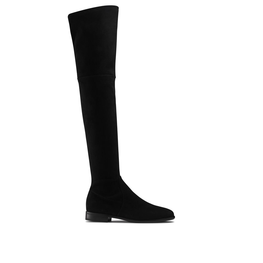 Russell & Bromley All Legs Mocka Knähöga Stövlar Dam Svarta | LICRE-8619