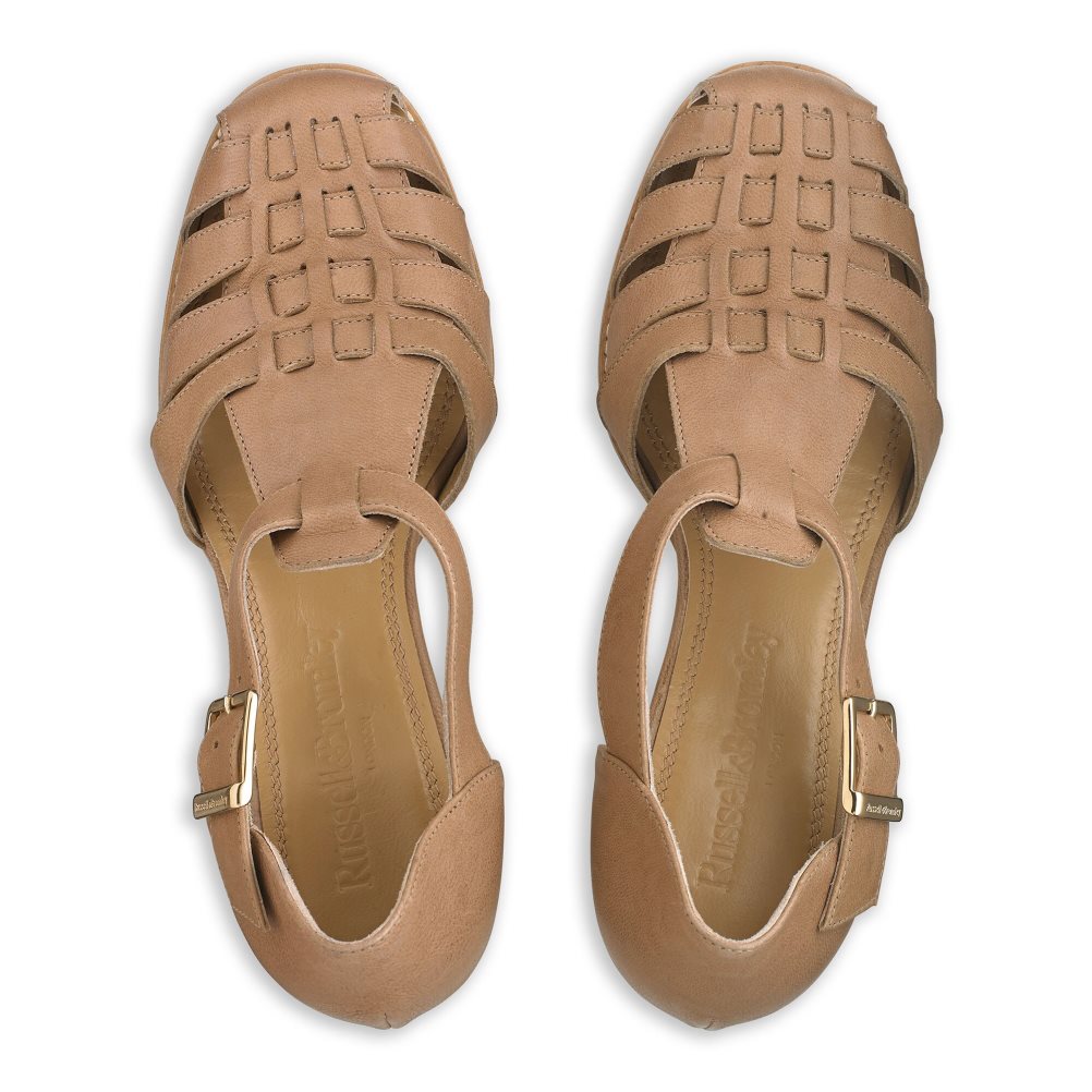 Russell & Bromley Amalfi Fisherman Block Sandaler Klack Dam Bruna | KVPYJ-1459