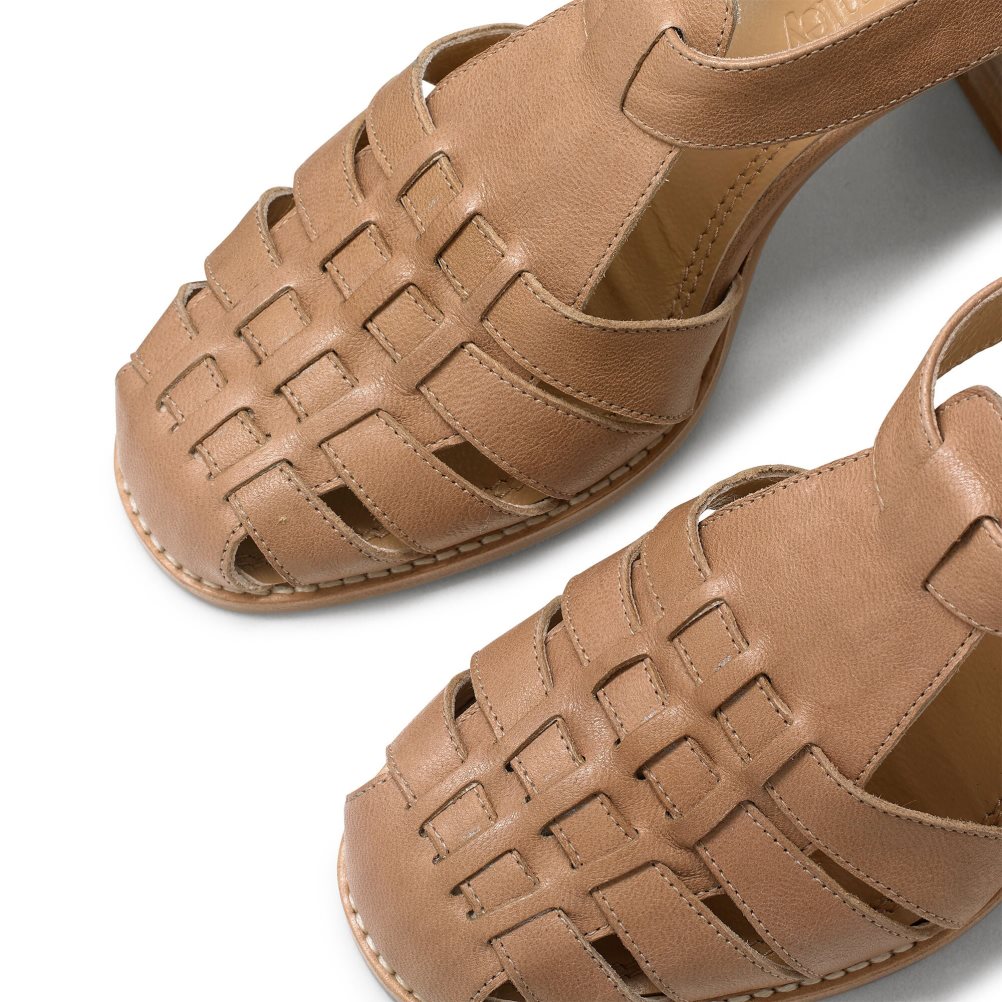 Russell & Bromley Amalfi Fisherman Block Sandaler Klack Dam Bruna | KVPYJ-1459