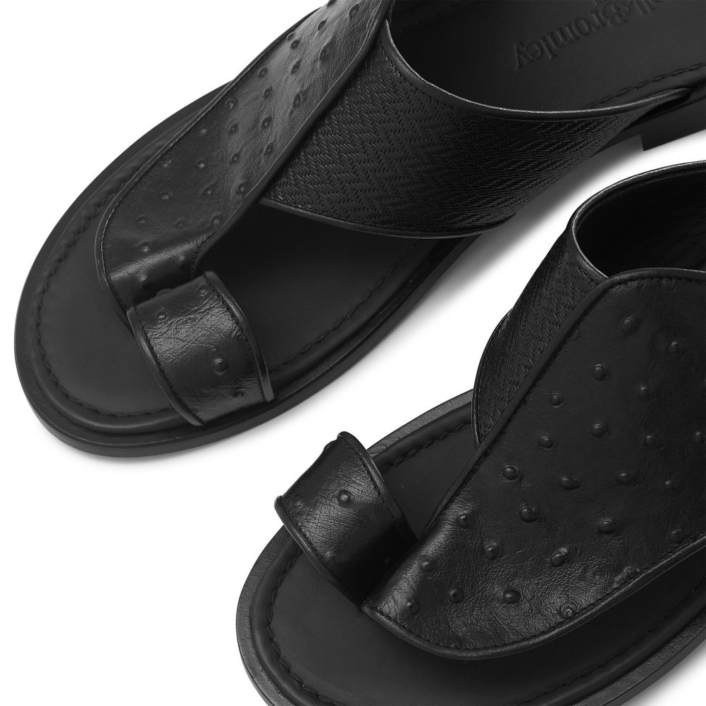 Russell & Bromley Arabian Tåstolpe Sandaler Herr Svarta | QEDUA-5914