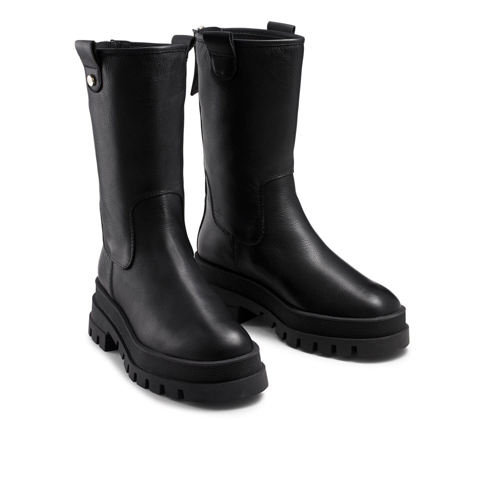 Russell & Bromley Arbets It Zip Back Worker Ankelboots Dam Svarta | SWKNJ-1495