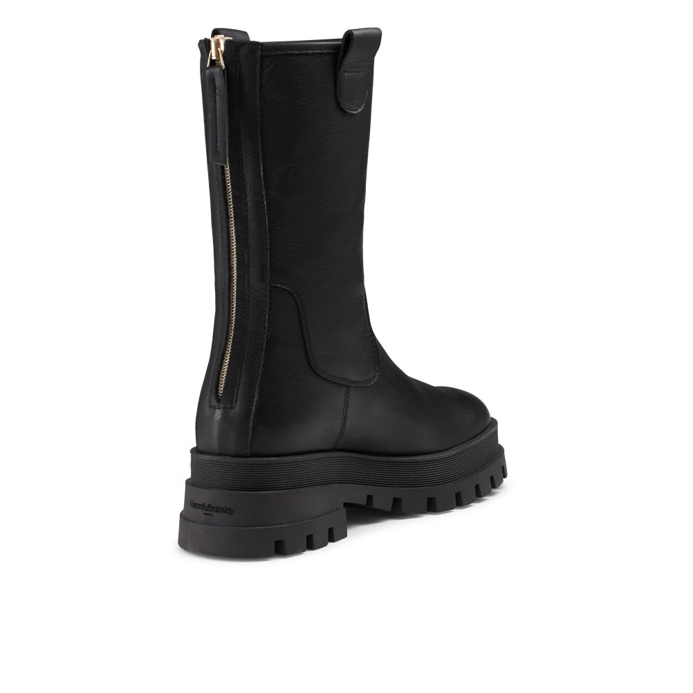 Russell & Bromley Arbets It Zip Back Worker Ankelboots Dam Svarta | SWKNJ-1495