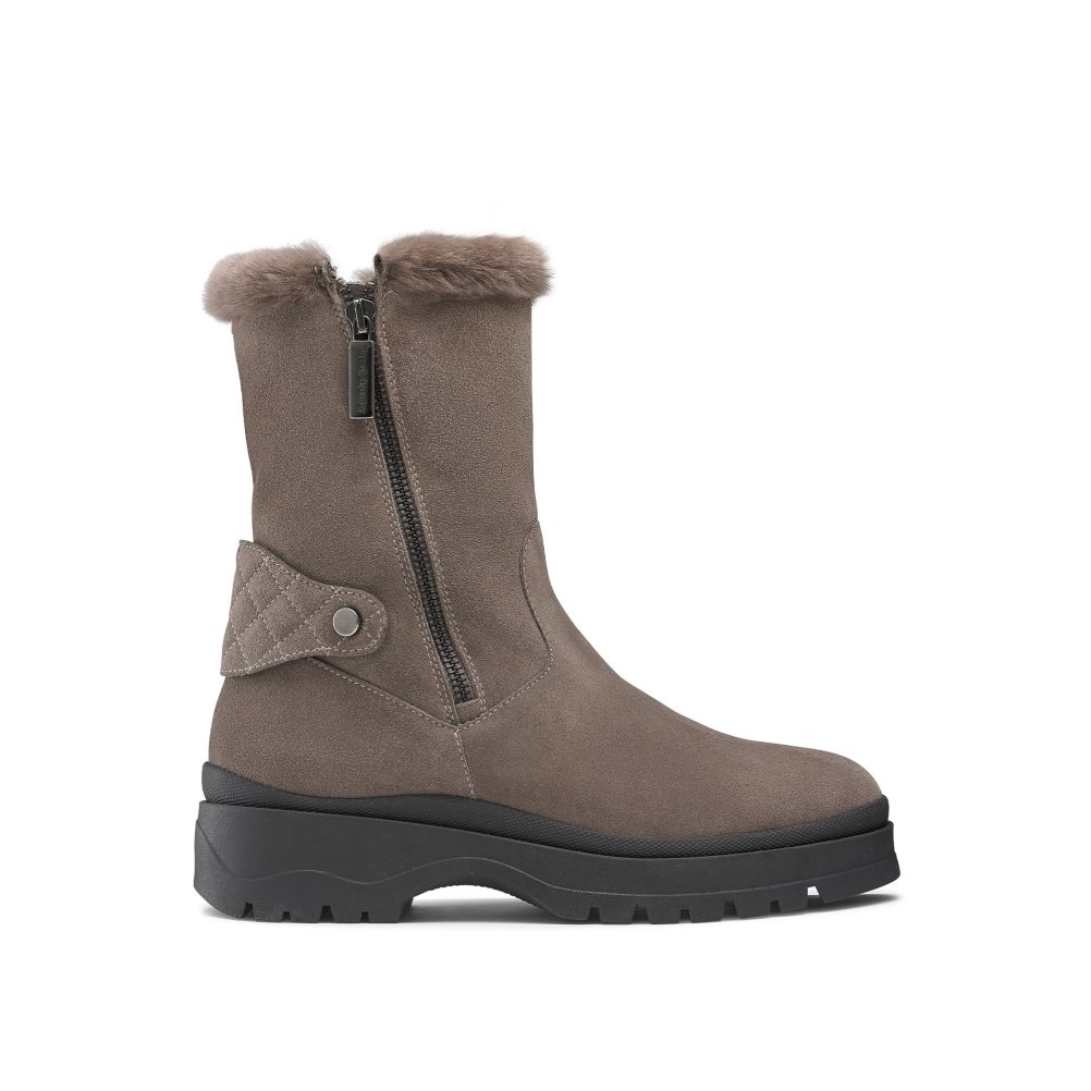 Russell & Bromley Arctic Shearling Fodrade Stomper Ankelboots Dam Bruna | ZQVAH-6027