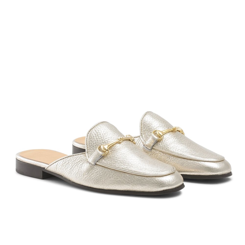 Russell & Bromley Backless Loafers Dam Guld | JDAOT-9142