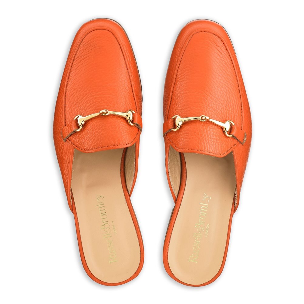 Russell & Bromley Backless Loafers Dam Orange | GDETY-2478