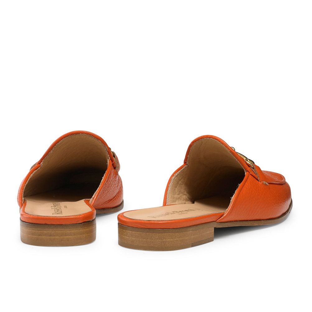 Russell & Bromley Backless Loafers Dam Orange | GDETY-2478