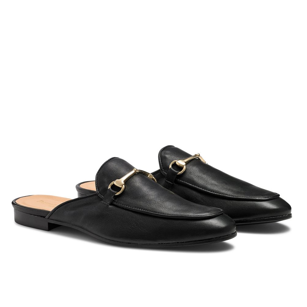Russell & Bromley Backless Loafers Herr Svarta | ZXCGS-8476