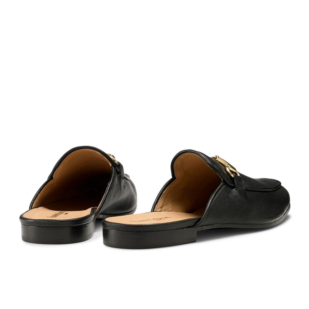 Russell & Bromley Backless Loafers Herr Svarta | ZXCGS-8476