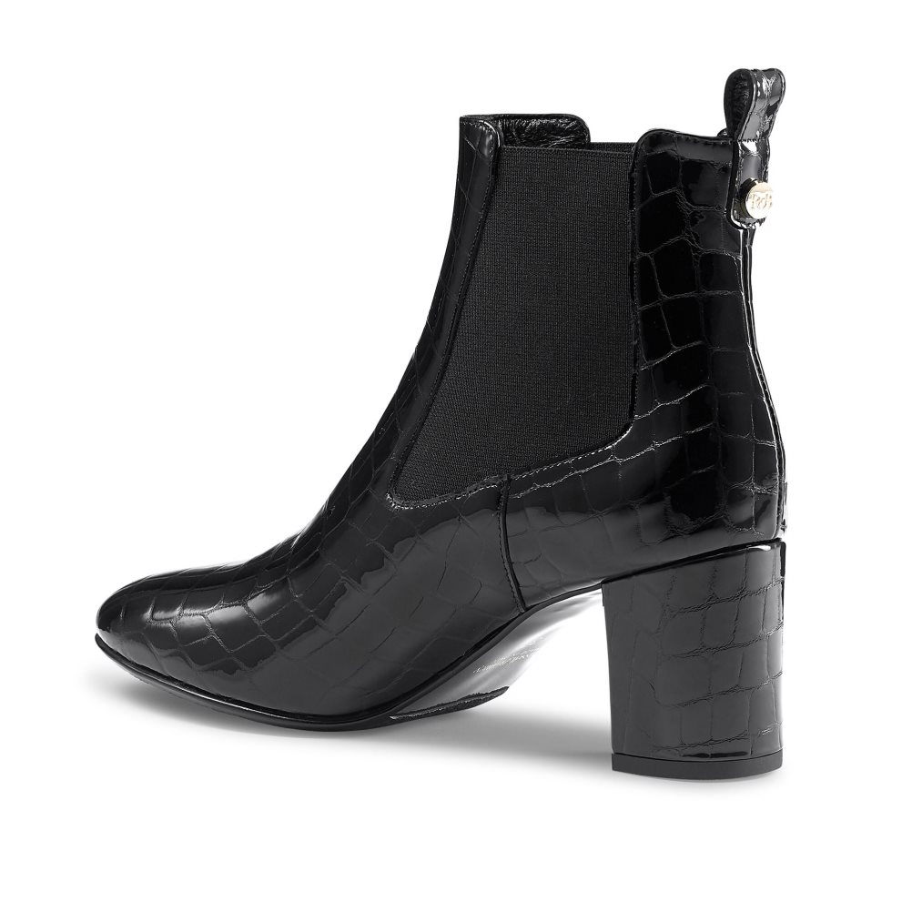 Russell & Bromley Beetle Block Heel Chelsea Stövlar Dam Svarta | EBTSJ-6732