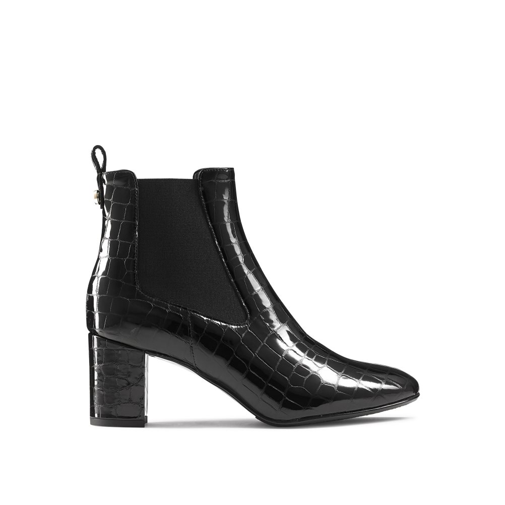 Russell & Bromley Beetle Block Heel Chelsea Stövlar Dam Svarta | EBTSJ-6732