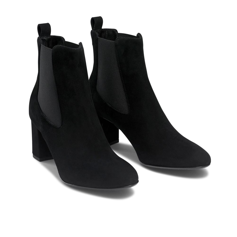 Russell & Bromley Beetle Block Heel Chelsea Stövlar Dam Svarta | MPCWA-7624