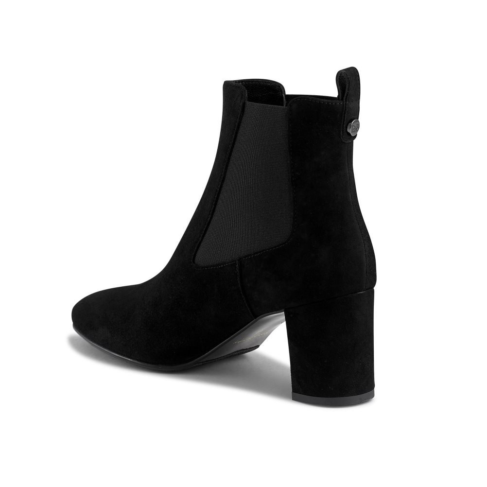 Russell & Bromley Beetle Block Heel Chelsea Stövlar Dam Svarta | MPCWA-7624
