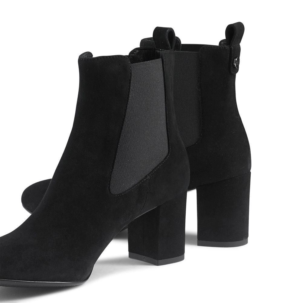 Russell & Bromley Beetle Block Heel Chelsea Stövlar Dam Svarta | MPCWA-7624