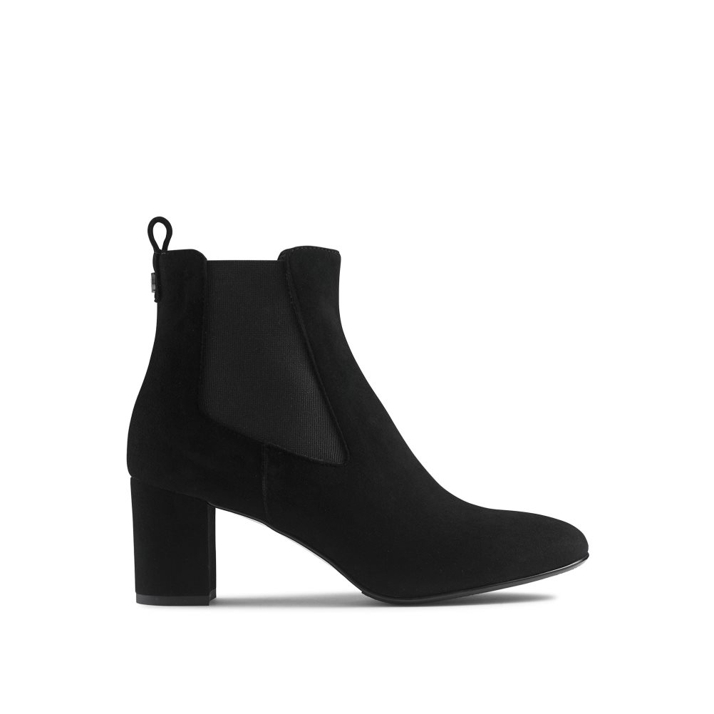 Russell & Bromley Beetle Block Heel Chelsea Stövlar Dam Svarta | MPCWA-7624