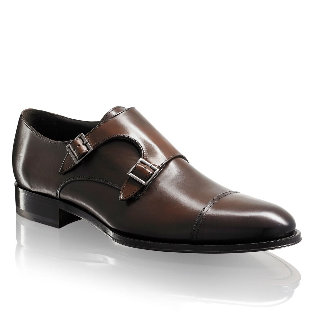 Russell & Bromley Birch Double Spännen Monk Formella Skor Herr Mörkbruna | HNIOB-4705