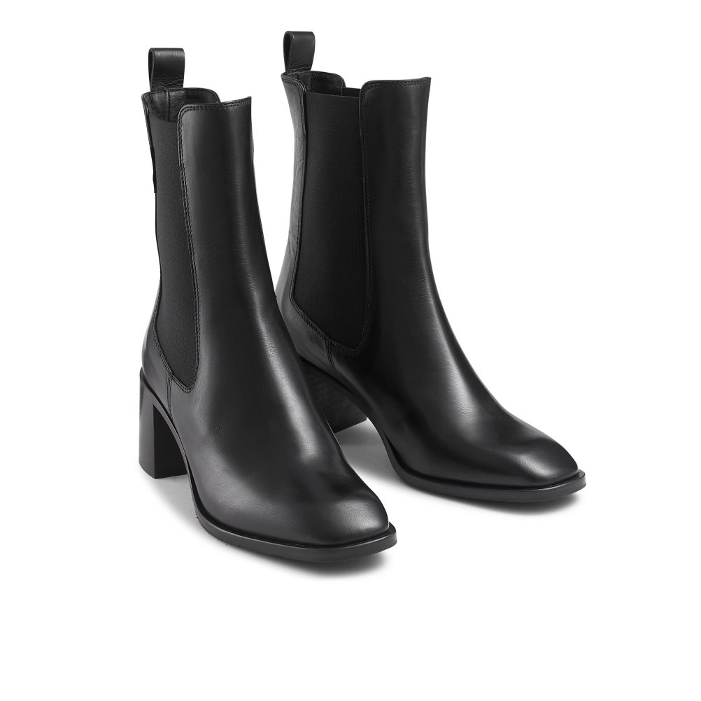 Russell & Bromley Bloomsbury Block Heel Chelsea Stövlar Dam Svarta | WIDAH-8274