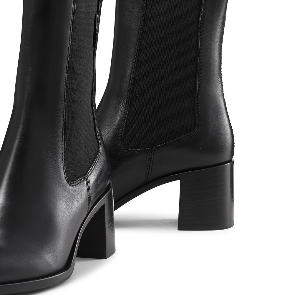 Russell & Bromley Bloomsbury Block Heel Chelsea Stövlar Dam Svarta | WIDAH-8274
