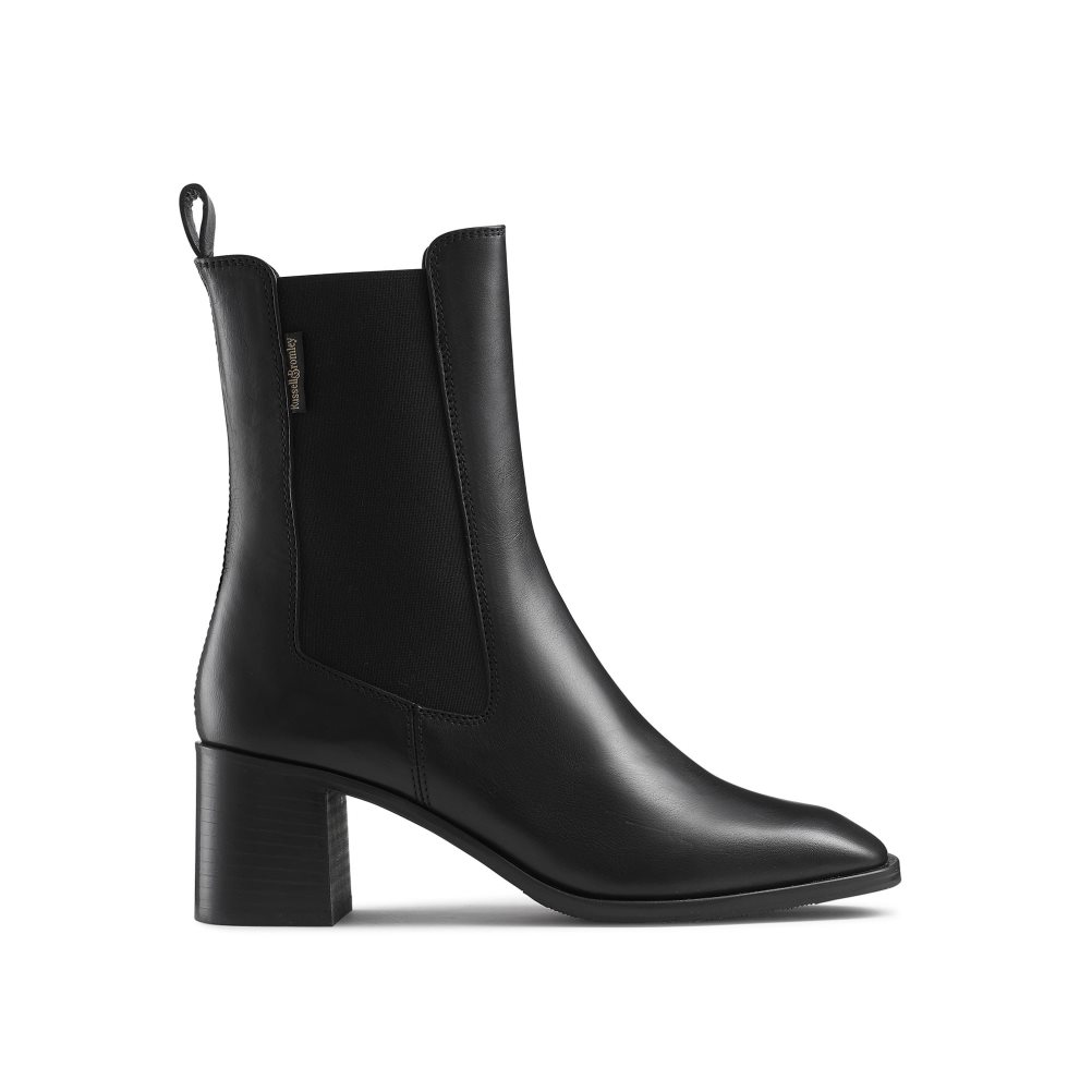 Russell & Bromley Bloomsbury Block Heel Chelsea Stövlar Dam Svarta | WIDAH-8274