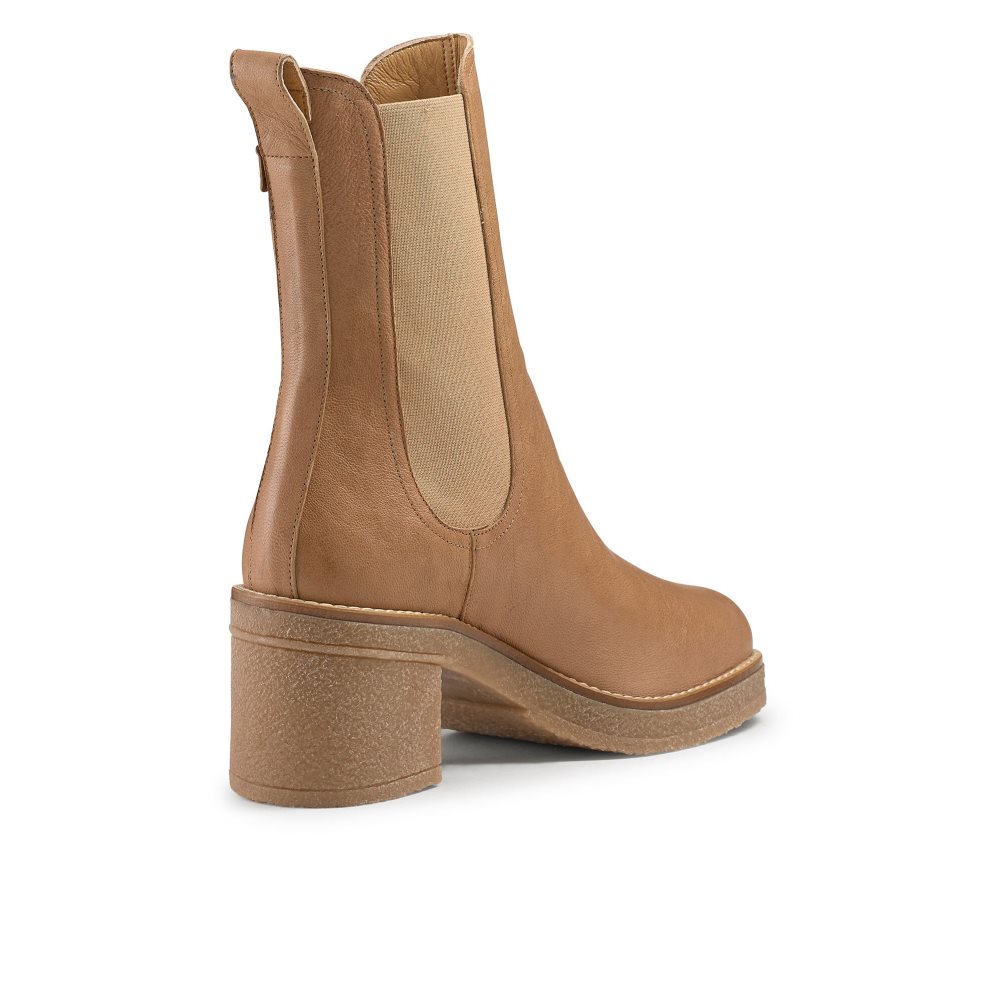 Russell & Bromley Bootcut Crepe Sole Chelsea Stövlar Dam Bruna | UMKVE-5382