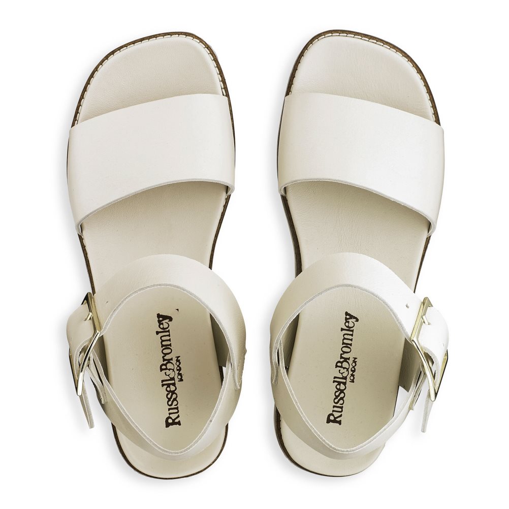 Russell & Bromley Boston Sportiga Platta Sandaler Dam Grädde | EUOCS-3204
