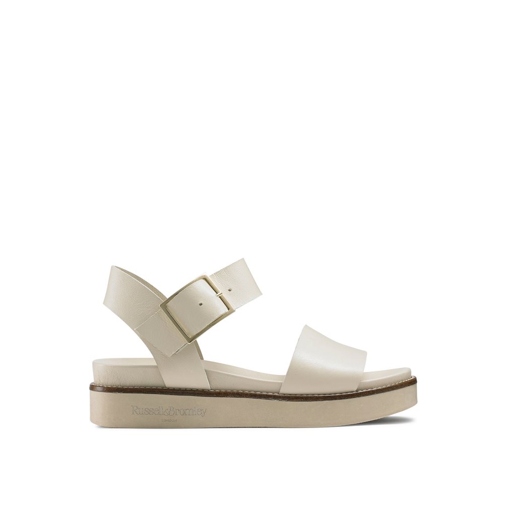 Russell & Bromley Boston Sportiga Platta Sandaler Dam Grädde | EUOCS-3204