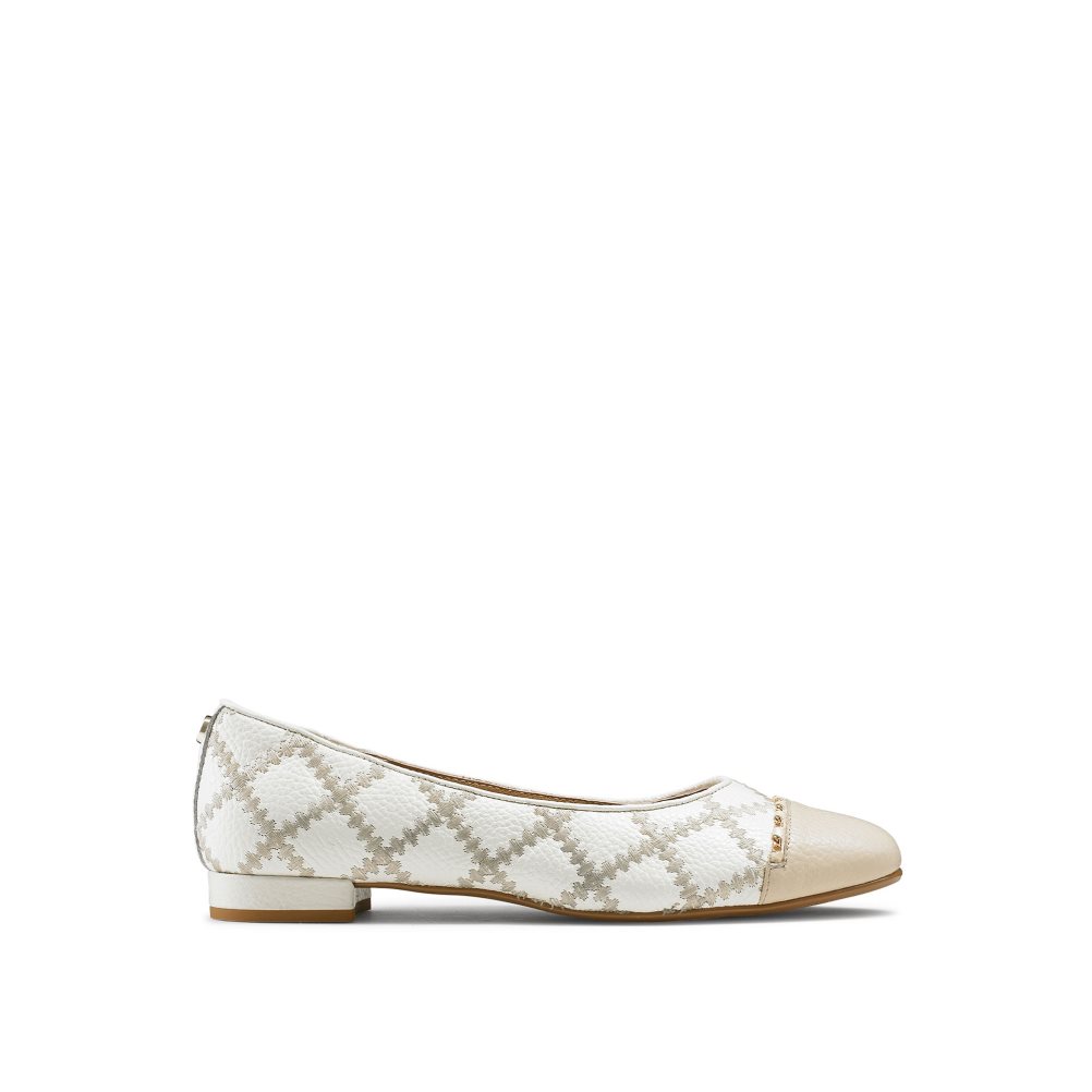 Russell & Bromley Boulevard2 Ballerina Dam Vita Beige | PQEDC-7423