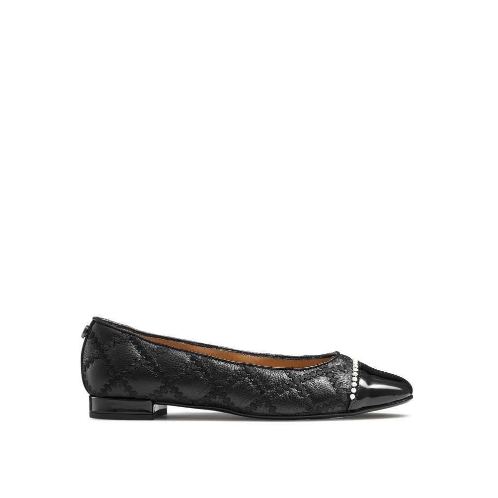 Russell & Bromley Boulevard Pearl Ballerina Dam Svarta | NKRUG-3609