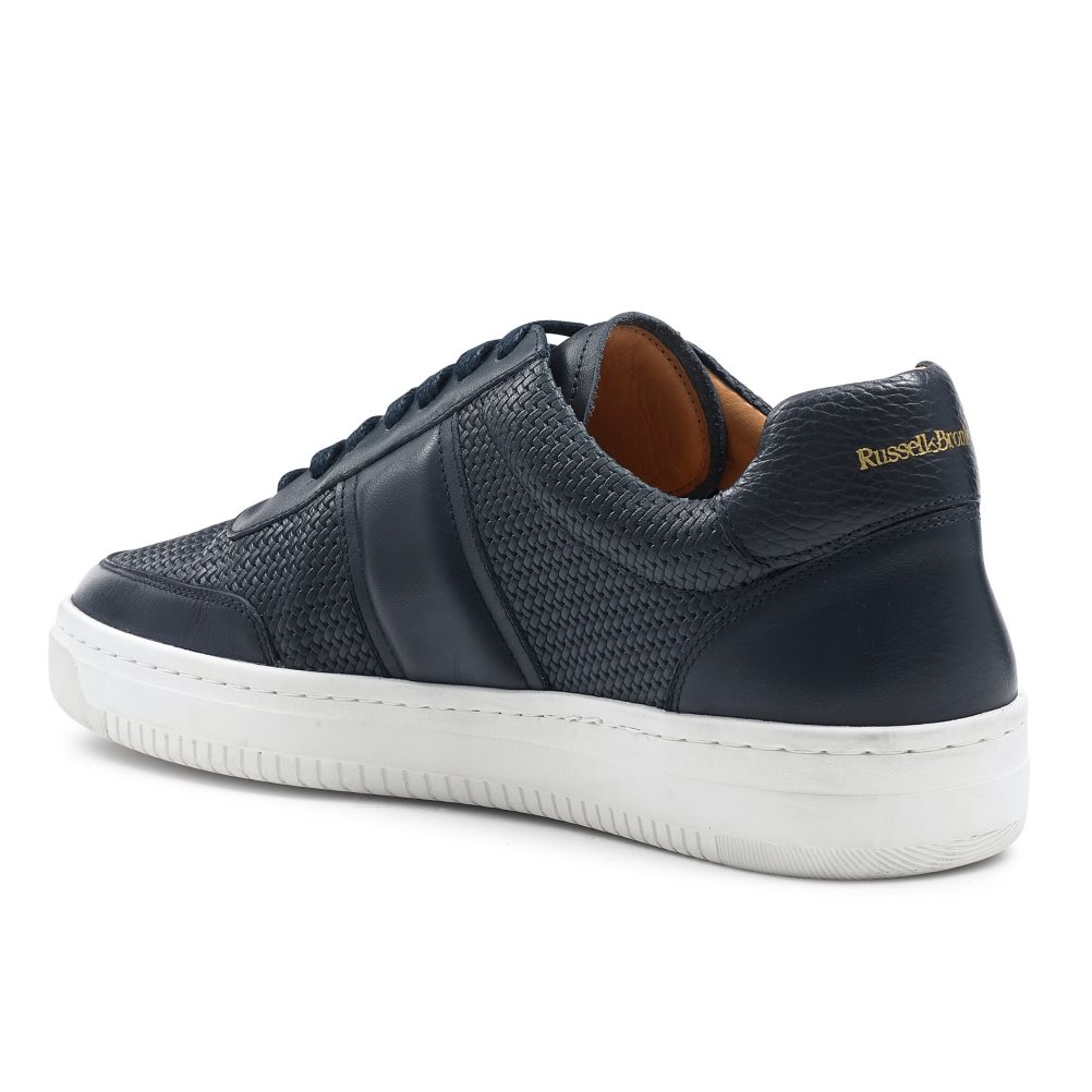 Russell & Bromley Bowery Oxford Spets Sneakers Herr Marinblå | LBJIV-7015