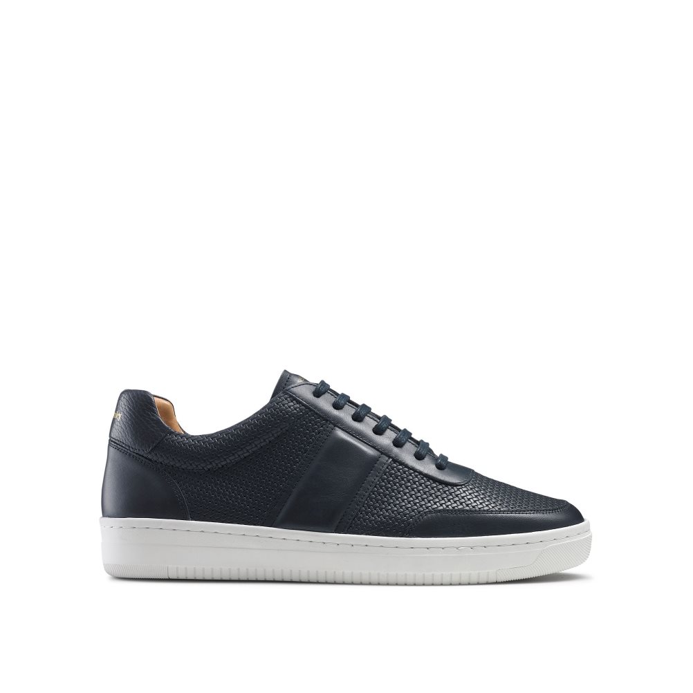 Russell & Bromley Bowery Oxford Spets Sneakers Herr Marinblå | LBJIV-7015