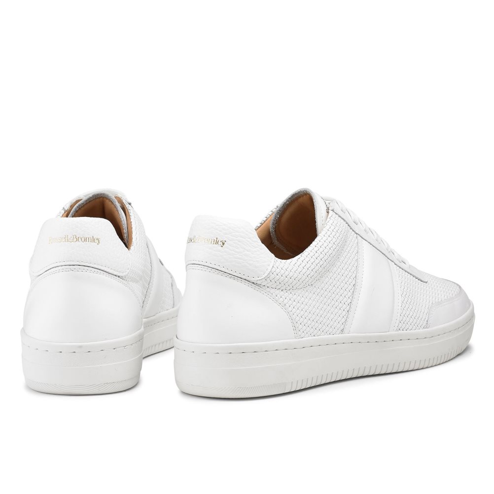 Russell & Bromley Bowery Oxford Spets Sneakers Herr Vita | UWFTO-2461