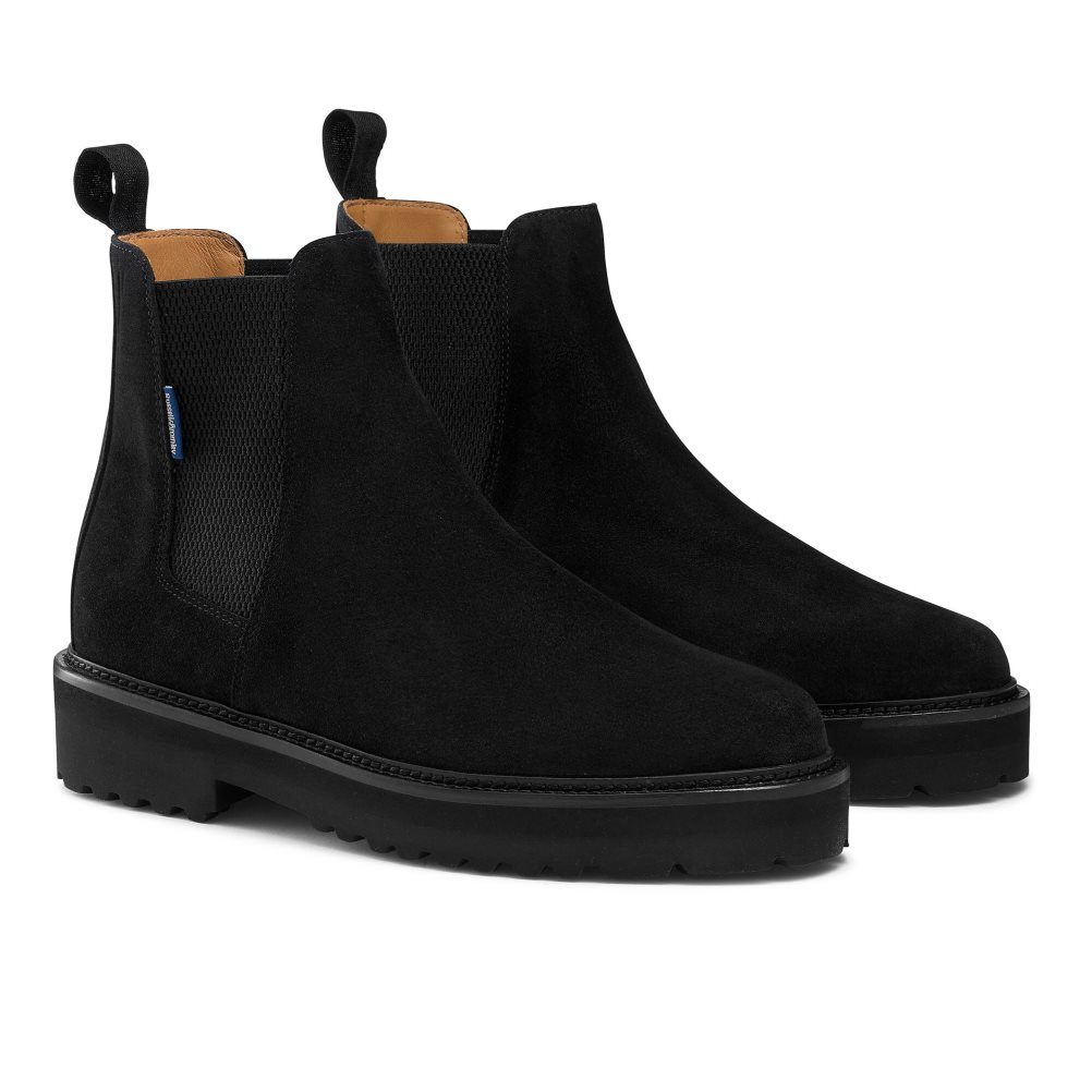 Russell & Bromley Bruton Klädd Sole Chelsea Stövlar Herr Svarta | PTSMD-6378