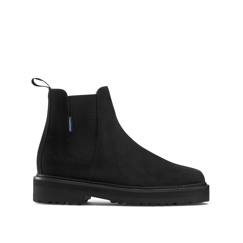 Russell & Bromley Bruton Klädd Sole Chelsea Stövlar Herr Svarta | PTSMD-6378