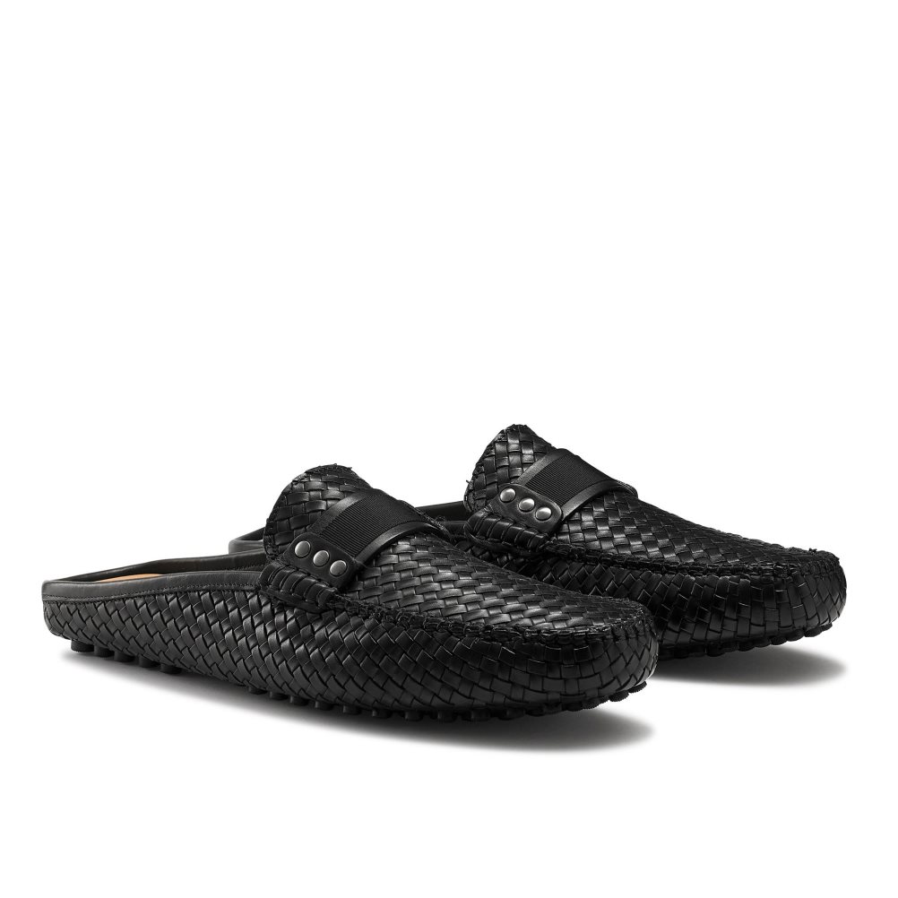 Russell & Bromley Cabriolet Backless Loafers Herr Svarta | CIJUD-9863