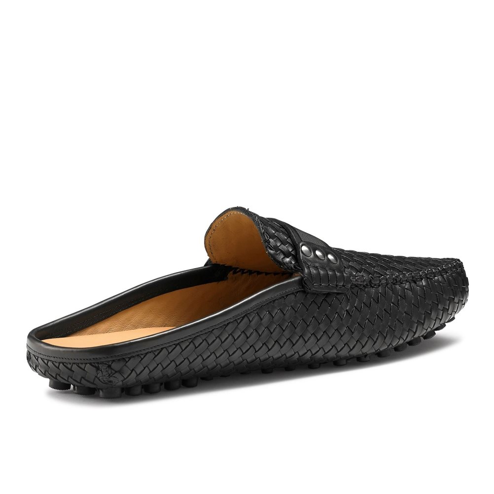 Russell & Bromley Cabriolet Backless Loafers Herr Svarta | CIJUD-9863