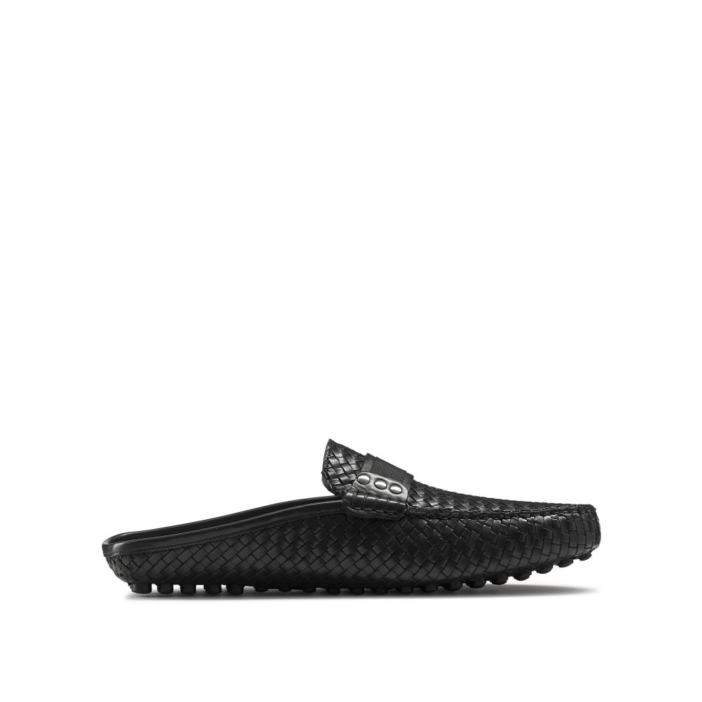 Russell & Bromley Cabriolet Backless Loafers Herr Svarta | CIJUD-9863