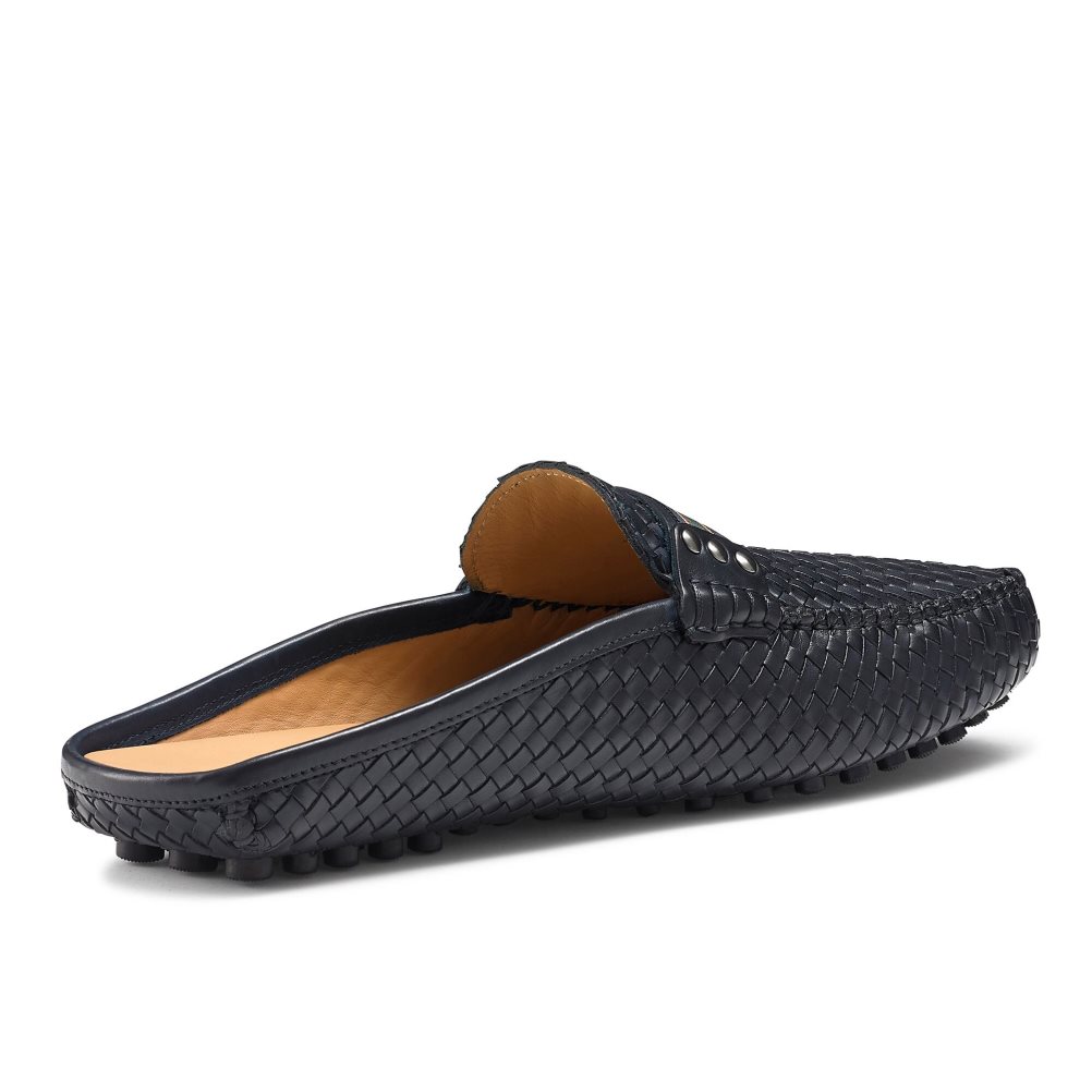 Russell & Bromley Cabriolet Backless Loafers Herr Marinblå | HANVX-8750