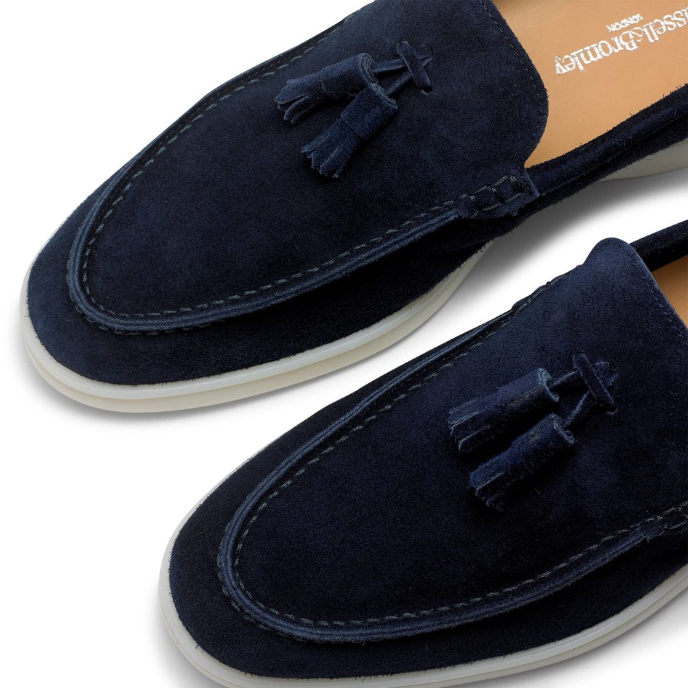 Russell & Bromley Cambria Tassel Loafers Herr Marinblå | GWRVN-0497