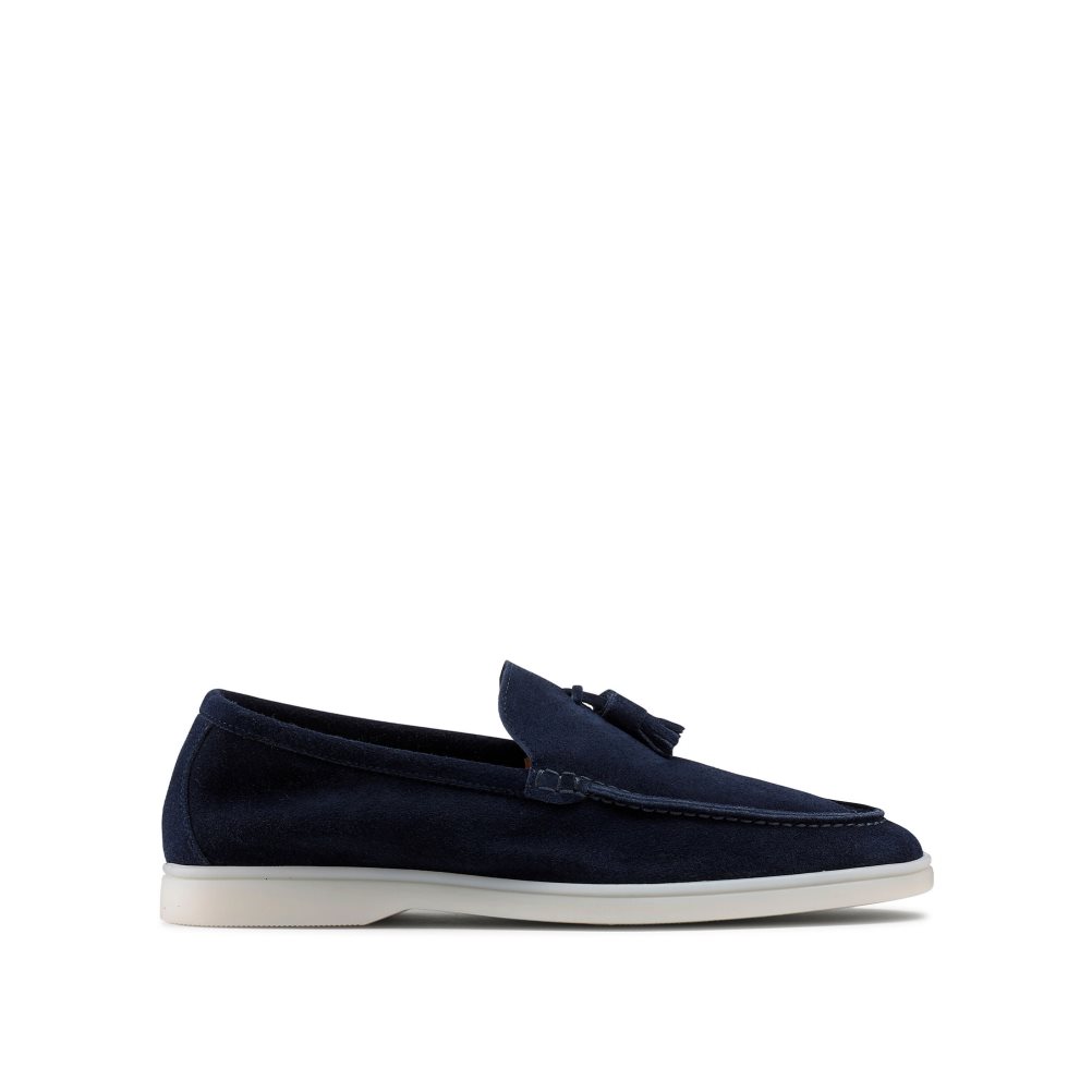 Russell & Bromley Cambria Tassel Loafers Herr Marinblå | GWRVN-0497