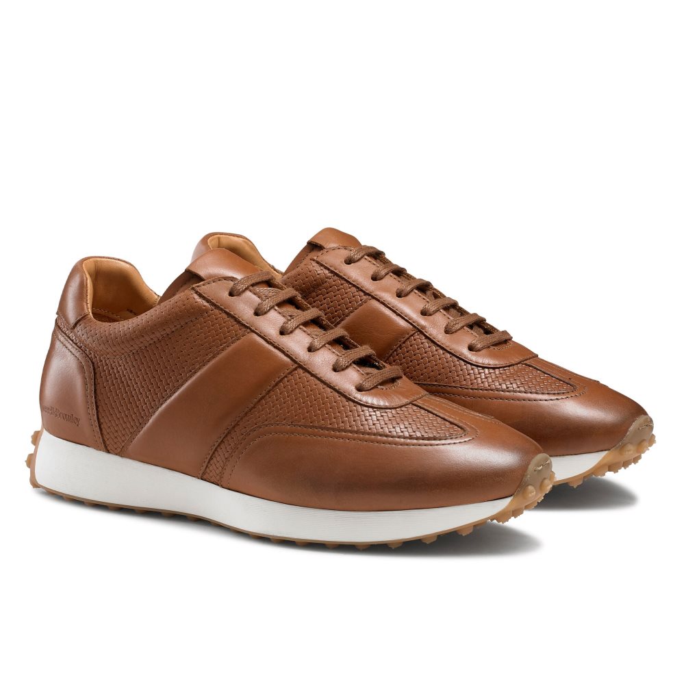Russell & Bromley Candidate Oxford Spets Runner Sneakers Herr Bruna | DFQMO-5640