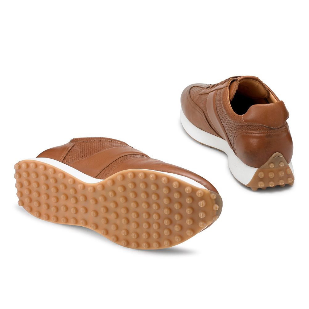 Russell & Bromley Candidate Oxford Spets Runner Sneakers Herr Bruna | DFQMO-5640