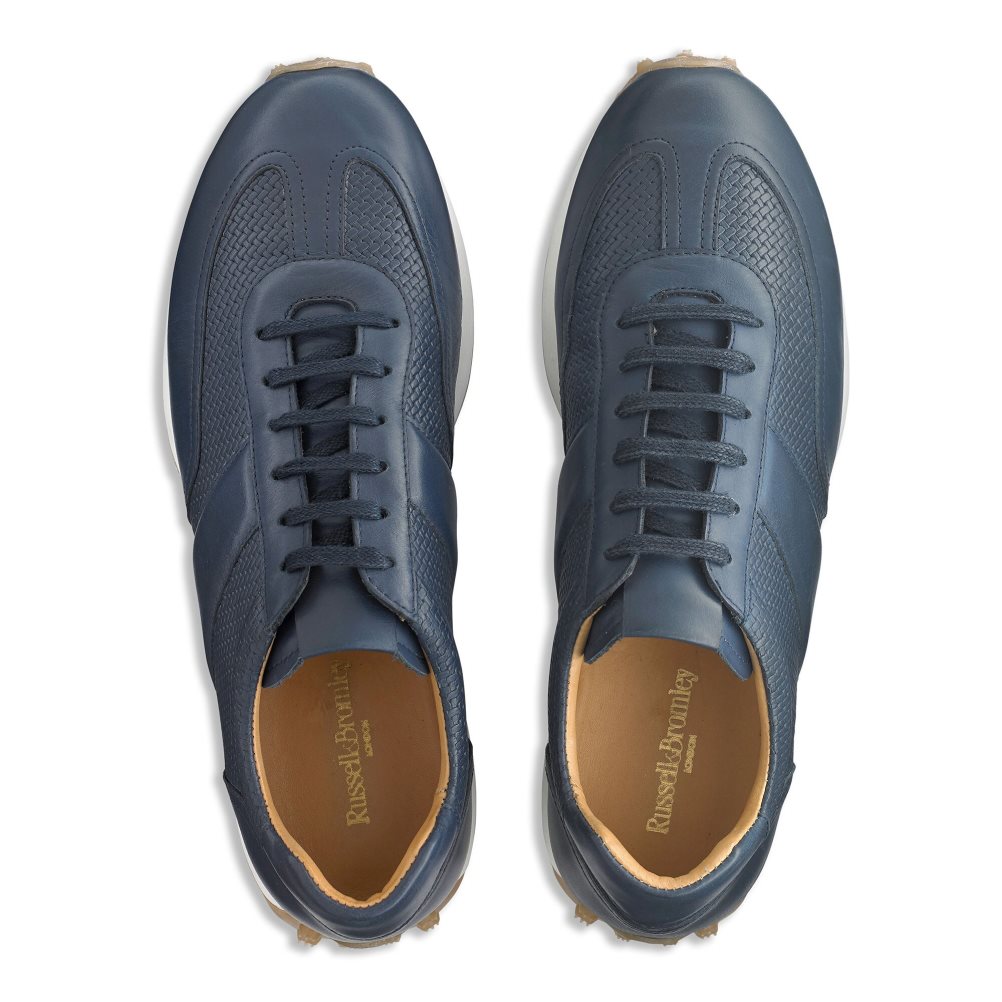 Russell & Bromley Candidate Oxford Spets Runner Sneakers Herr Marinblå | RQKWP-1290