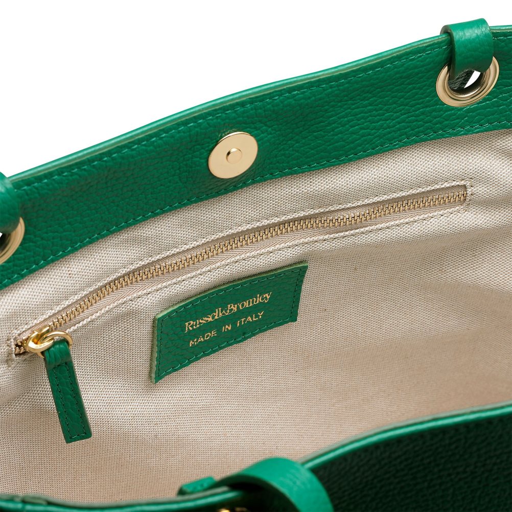 Russell & Bromley Chainy Chain Detail Top Handväska Dam Gröna | TDHML-6728