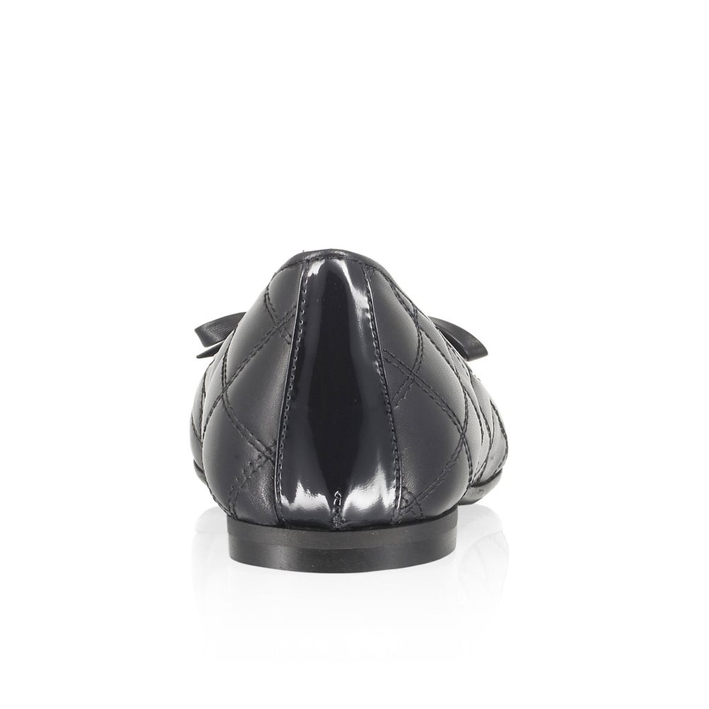 Russell & Bromley Charming Quilted Ballerina Dam Svarta | FPVOH-2810