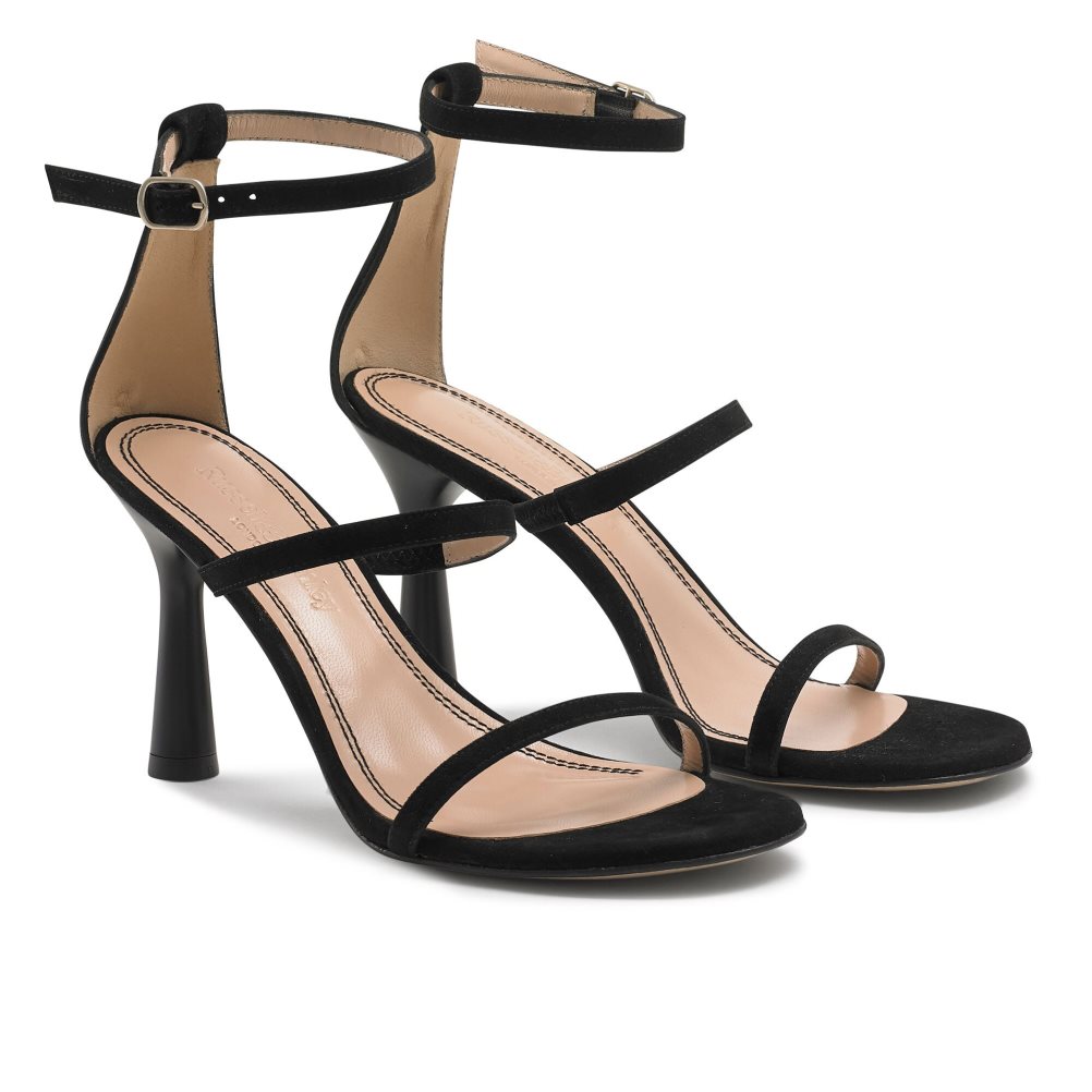 Russell & Bromley Chopsticks Triple Rem Sandaler Klack Dam Svarta | VUPEB-5209