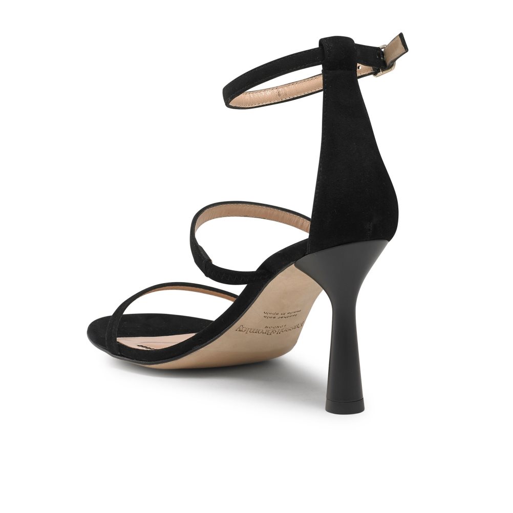 Russell & Bromley Chopsticks Triple Rem Sandaler Klack Dam Svarta | VUPEB-5209