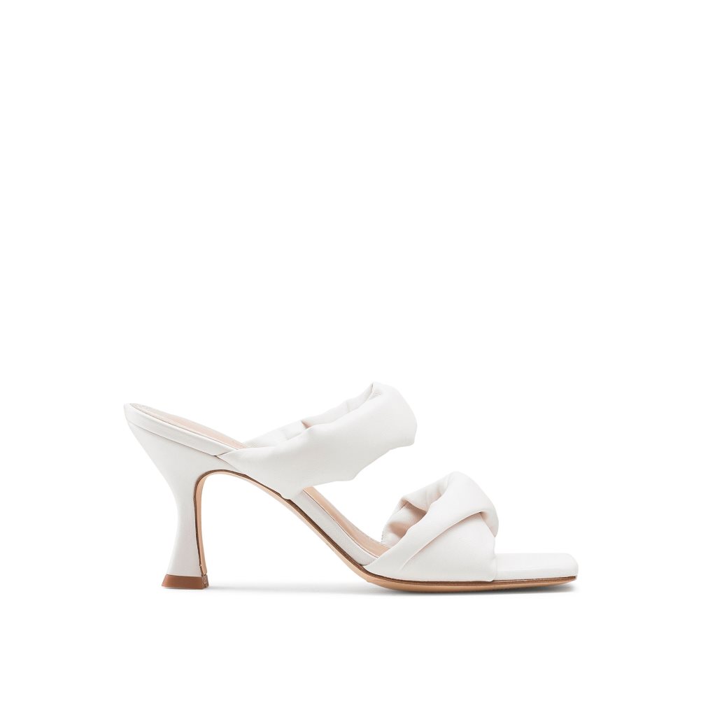Russell & Bromley Cocktail Puff Rem Mules Skor Dam Vita | AILUV-9673