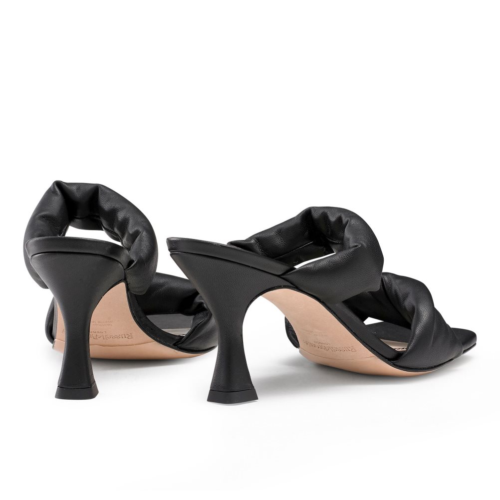Russell & Bromley Cocktail Puff Rem Mules Skor Dam Svarta | IECFA-7942