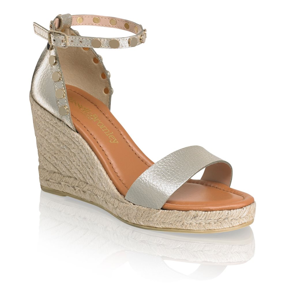 Russell & Bromley Coin Spin Stud Espadrille Kilklack Dam Guld | PFQCK-8542