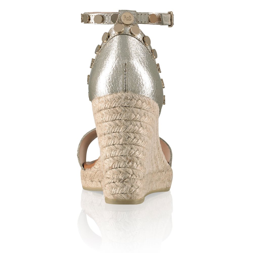 Russell & Bromley Coin Spin Stud Espadrille Kilklack Dam Guld | PFQCK-8542