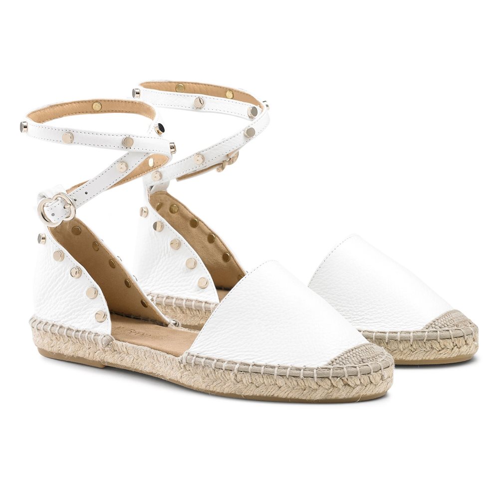 Russell & Bromley Coin Wrap Ankle Wrap Platta Sandaler Dam Vita | EAFCX-7169